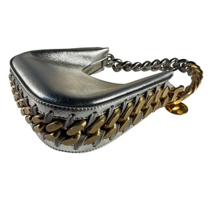 Stella Mccartney Sleek Silver Frayme Shoulder Bag