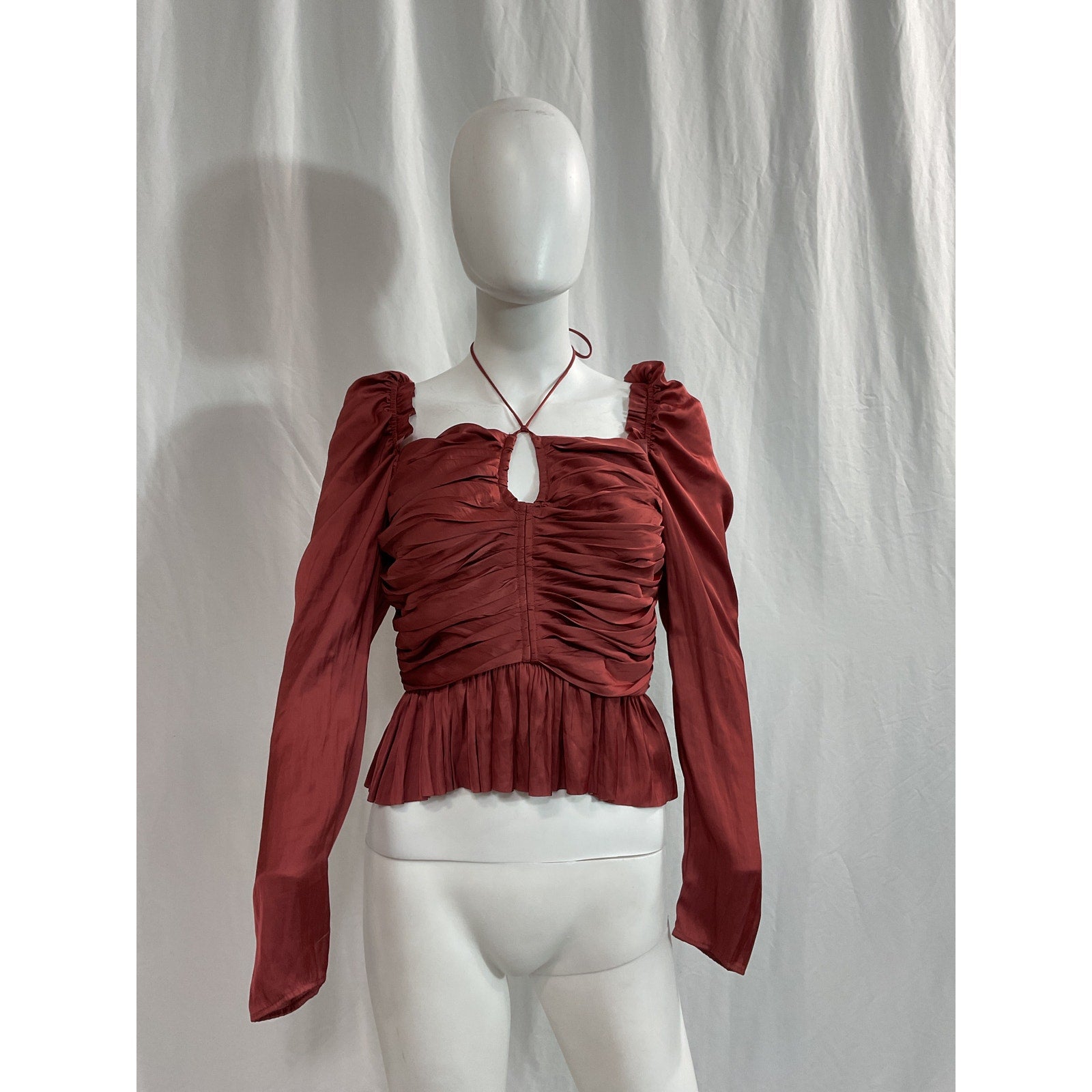 Ulla Johnson 'Mirelle' Red Long Sleeve Blouse Size 4 - NWT