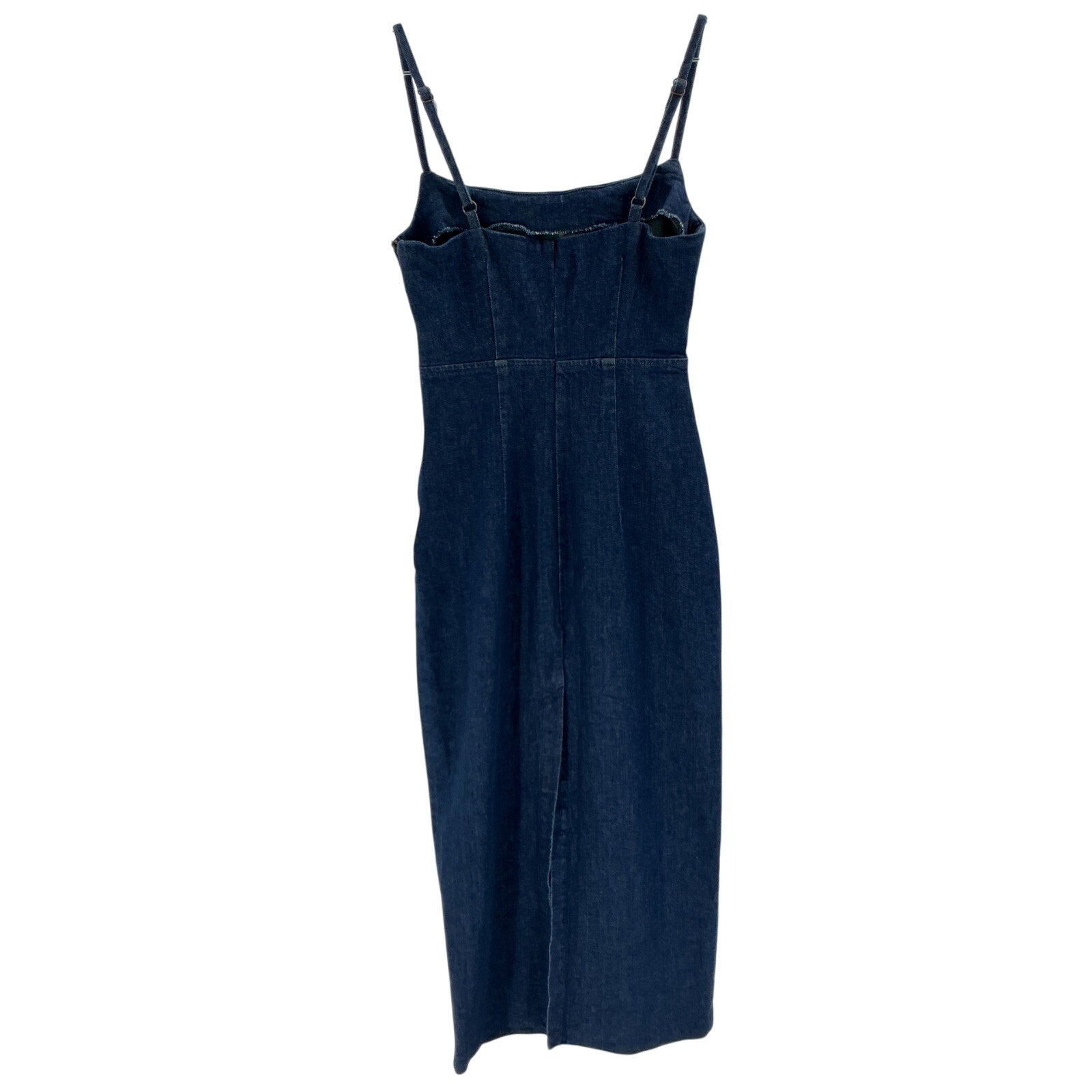 Reformation 'Delphinia' Blue Cotton Denim Midi Dress Size 0