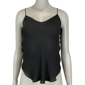 Nili Lotan Silk Crepe De Chine Black Isabella Camisole Size XS