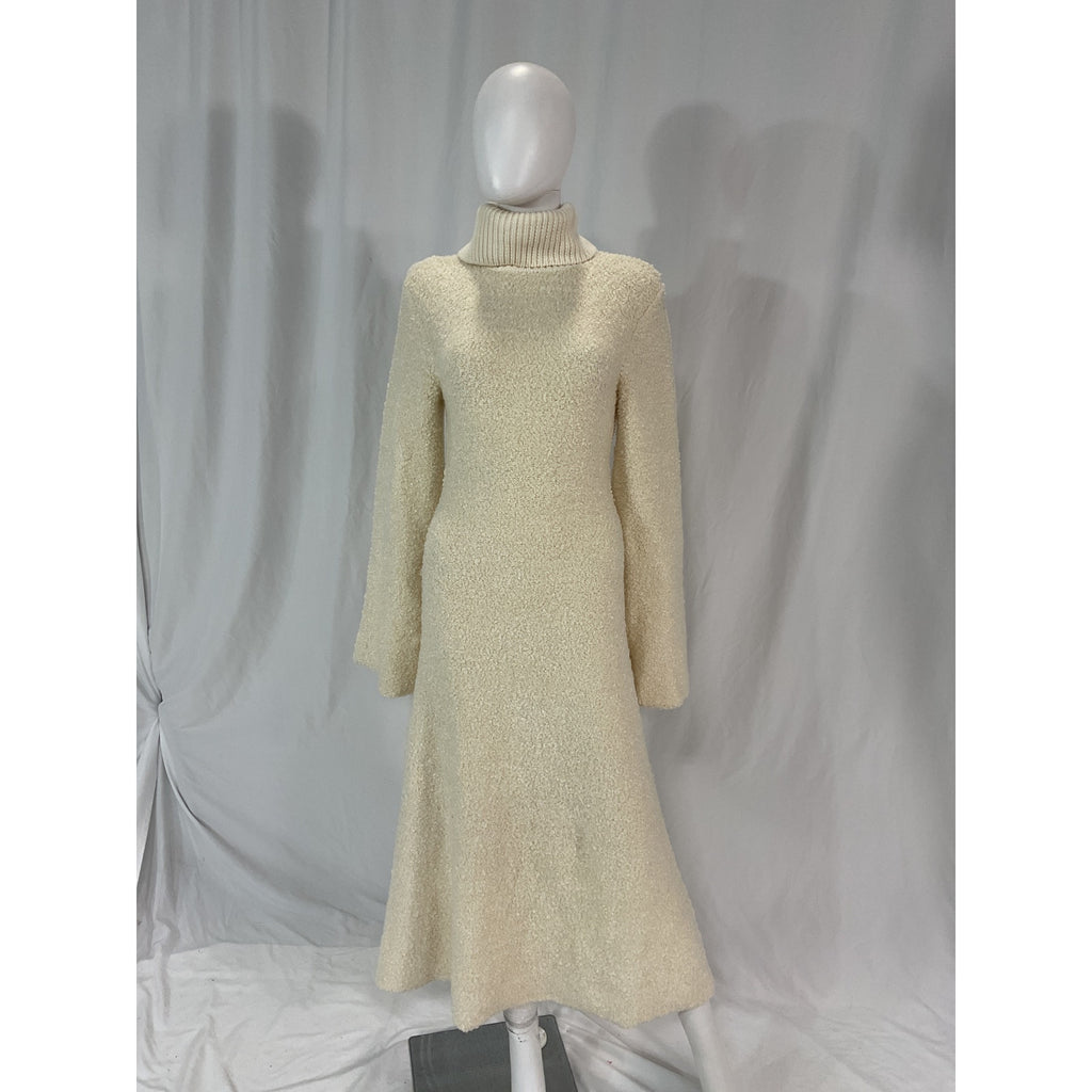 Grlfrnd 'Maeko Boucle' White Turtleneck Dress Size M - NWT