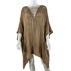 House Of Harlow 1960 Open Knit Tan Ainslie Dress Size M