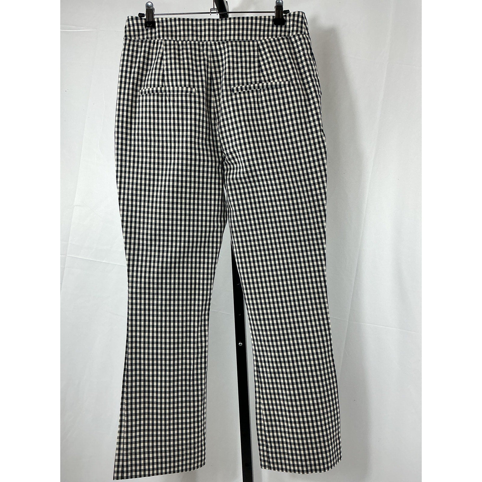 Veronica Beard 'Tani' Black Cotton Gingham Pant Size 8