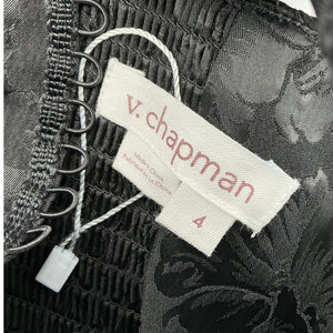 V. Chapman Ruffled Black Patisserie Dress Size 4