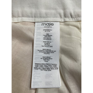 Maje Flowing Cream Viscose Shorts Size 36