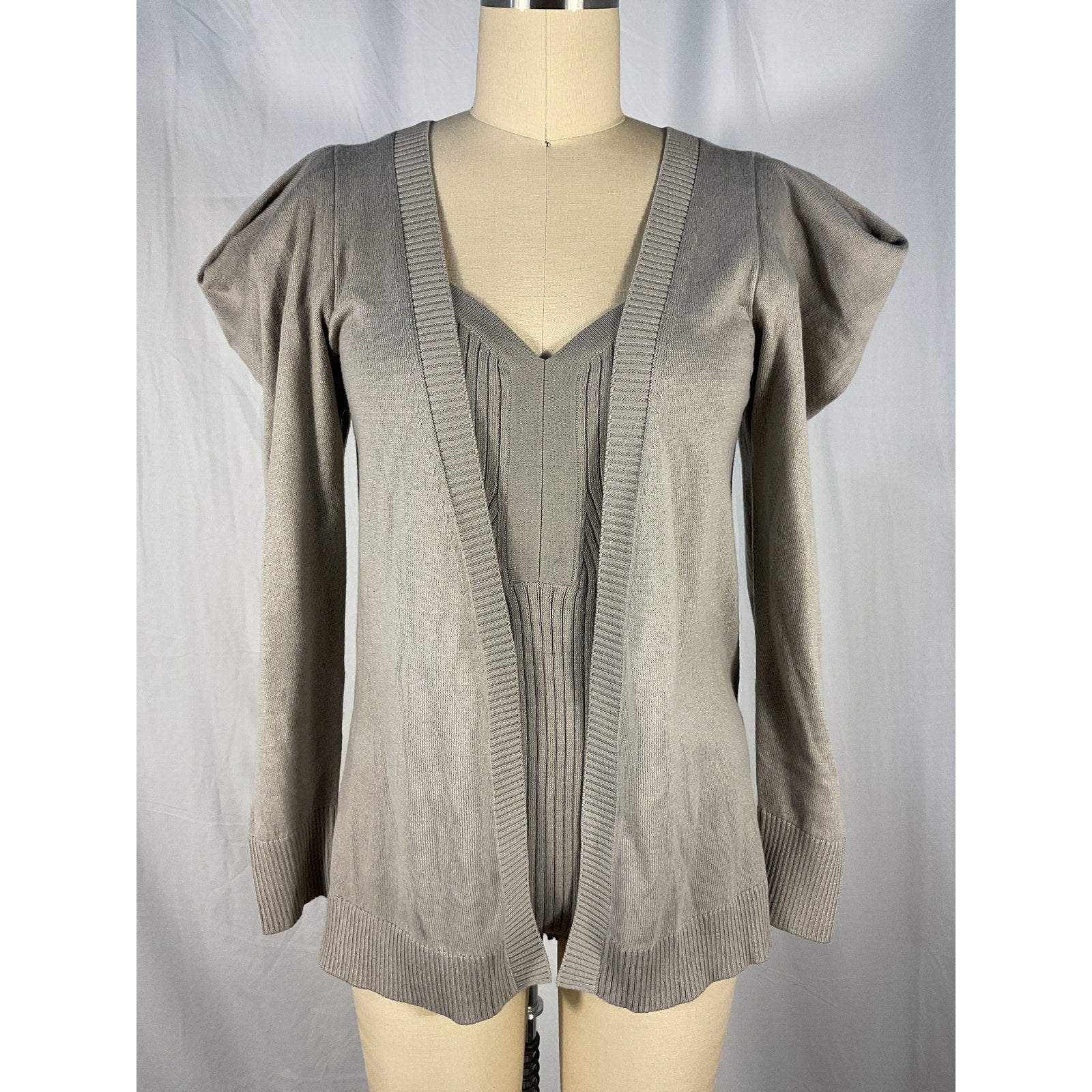 Johanna Ortiz 'Inca' Grey Cotton-Alpaca Knitwear Set Size S