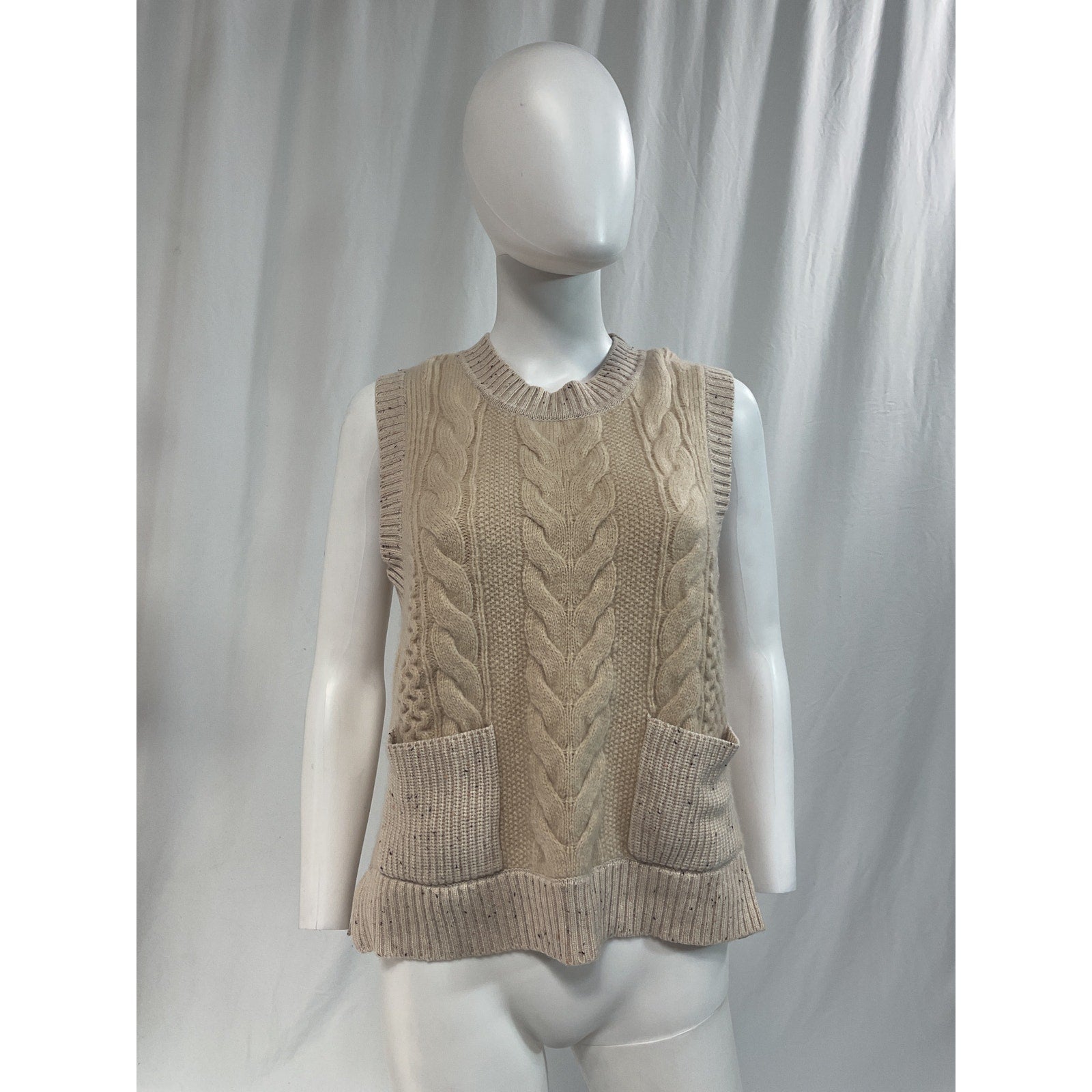 La Ligne 'Nuage' White Cropped Vest Size L