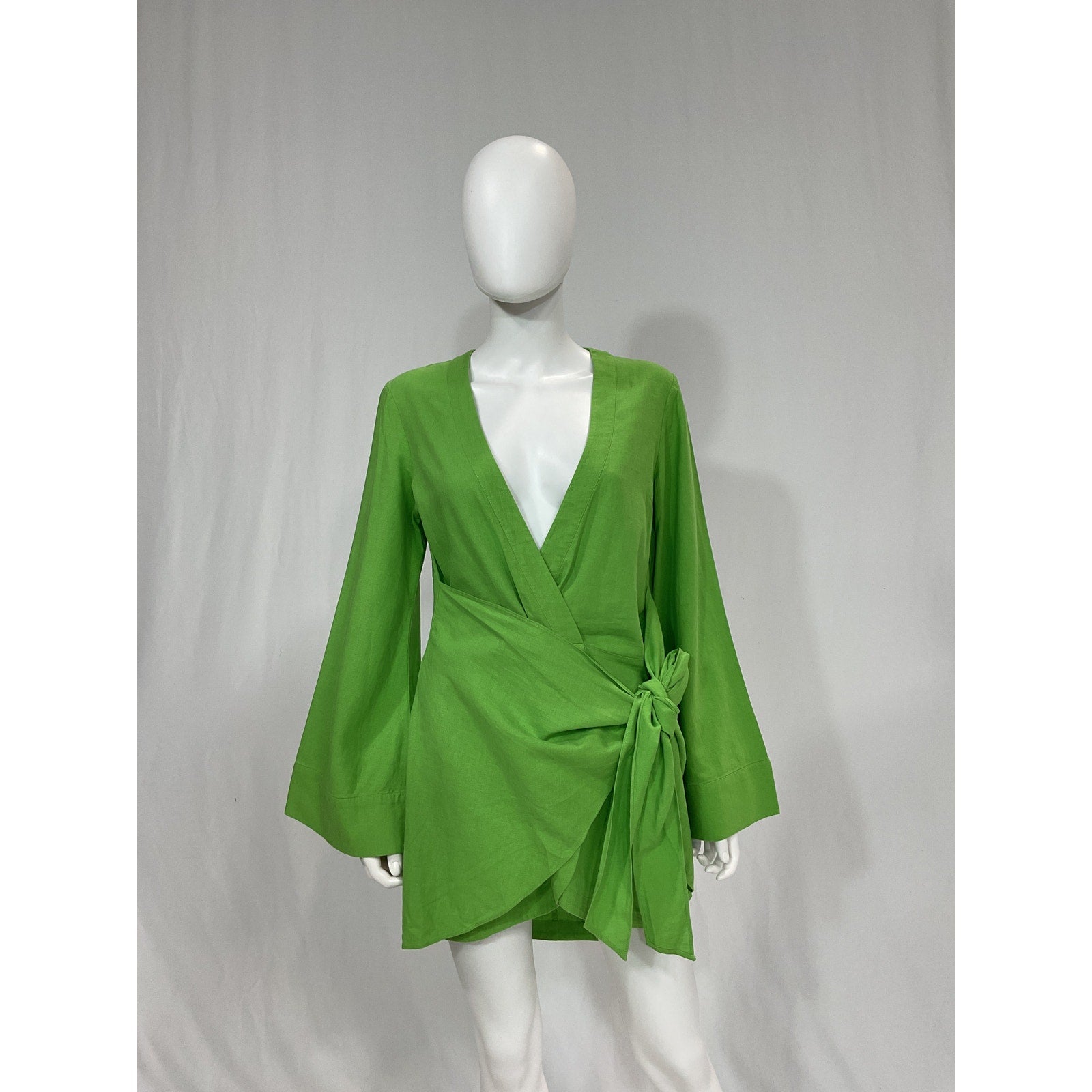 L'Academie 'Janeiro' Green Kimono Sleeve Mini Dress Size S