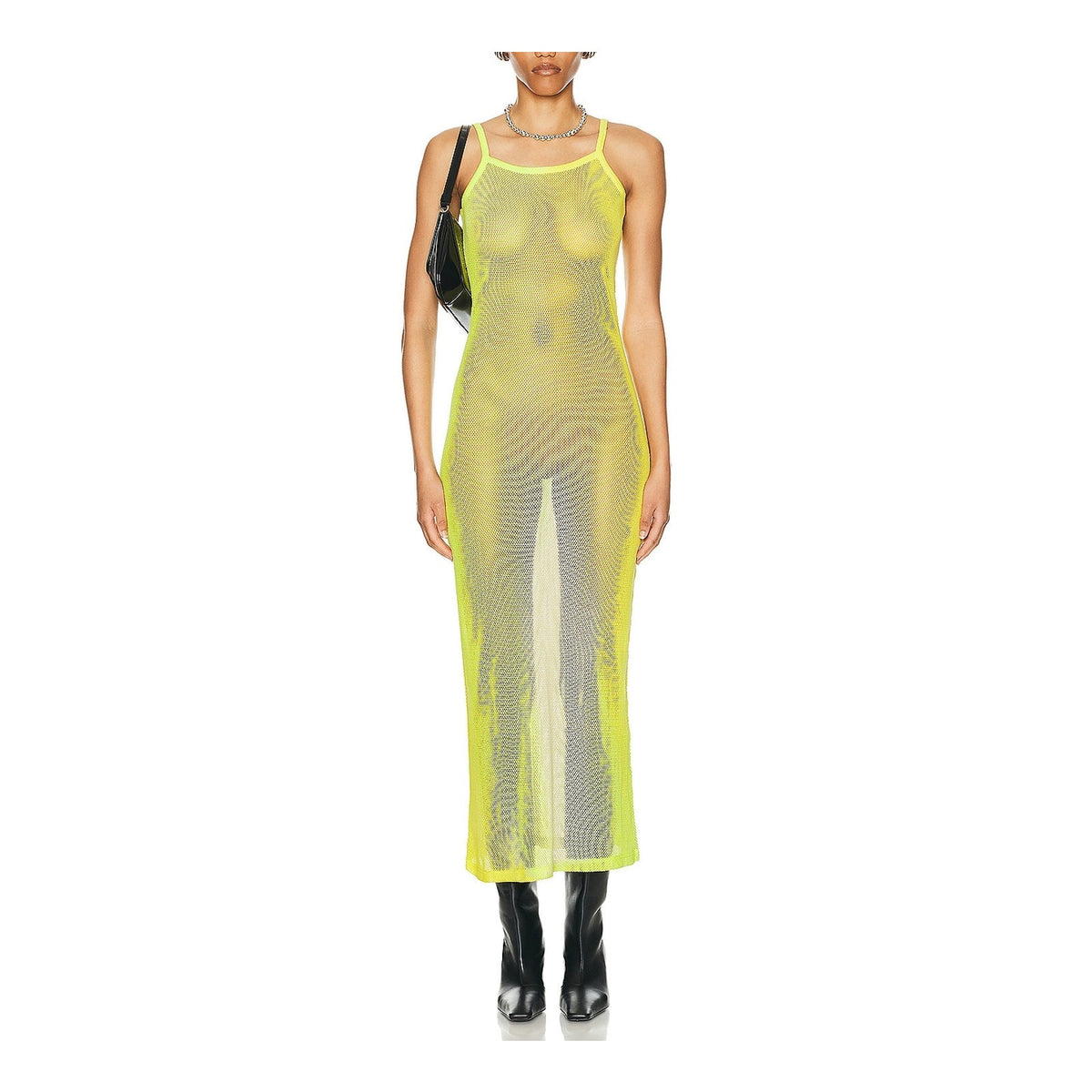 Acne Studios Sheer Multicolor Mesh Maxi Dress Size XS