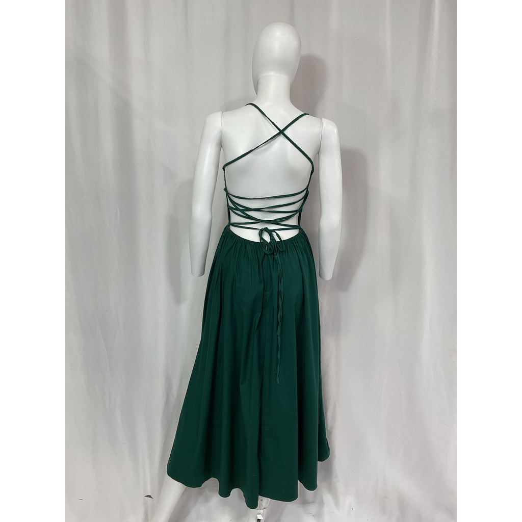 Reformation 'Kaede' Green Dress Size 4