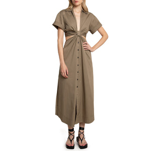 A.L.C. Cutout Green Georgia Shirtdress Size 4