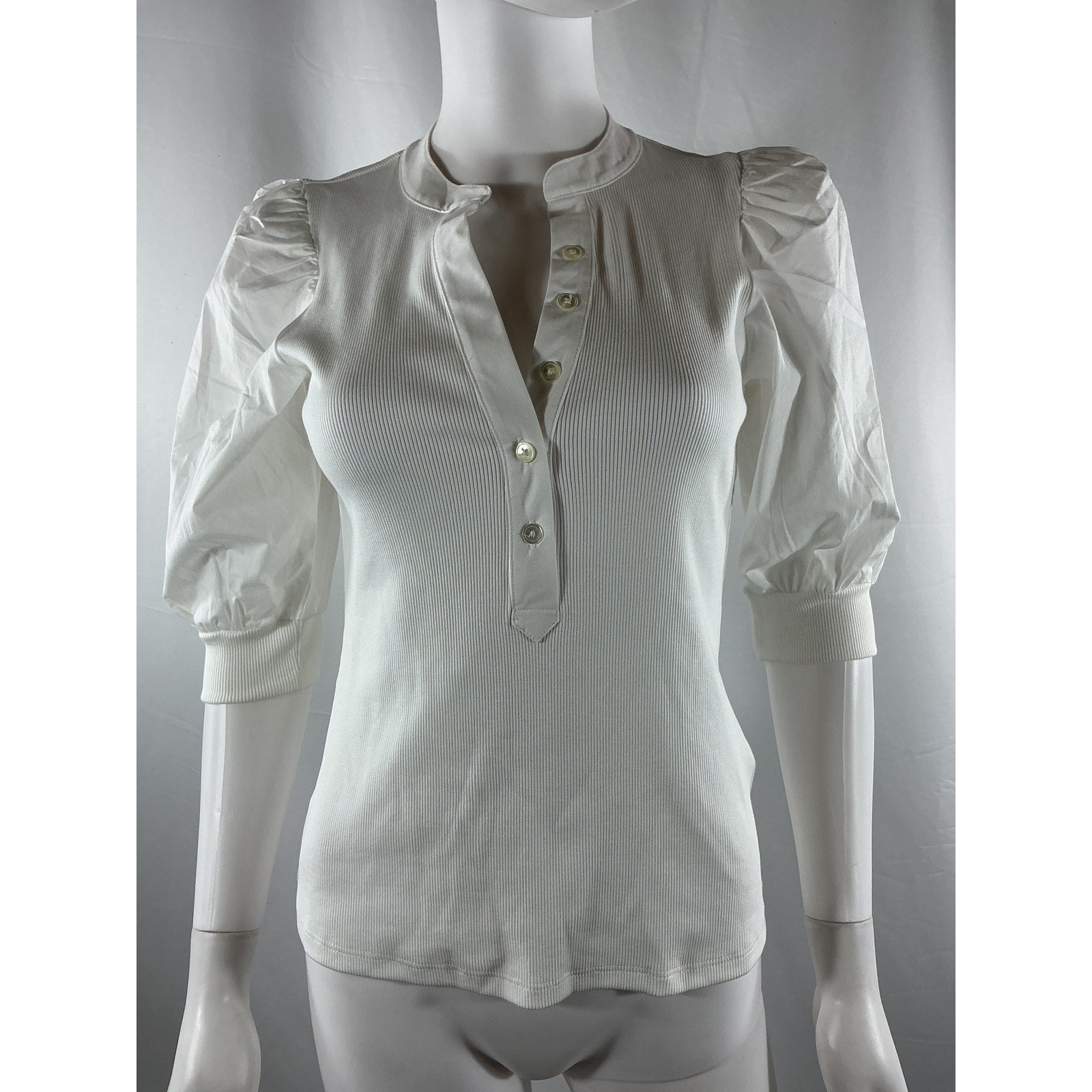 Veronica Beard 'Coralee' White Cotton Top Size XS