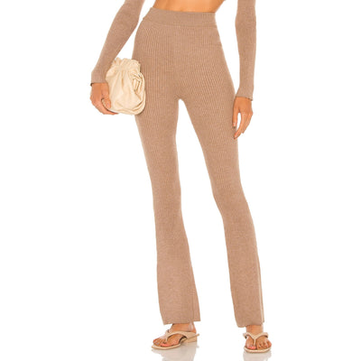 L'Academie Ribbed Beige Mattia Pants Size XS