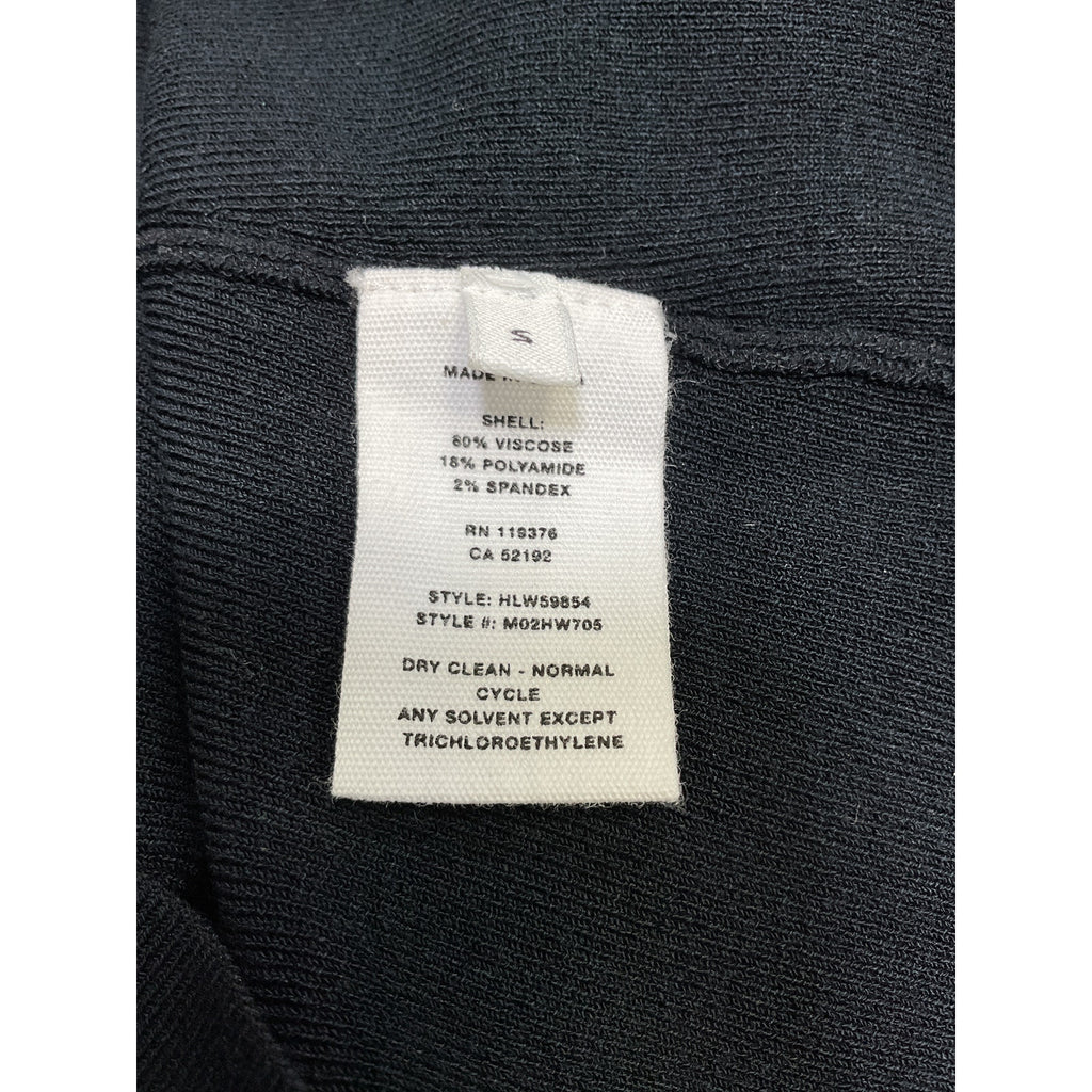 Helmut Lang Black Viscose Long Sleeve Twist Top Size S - NWT