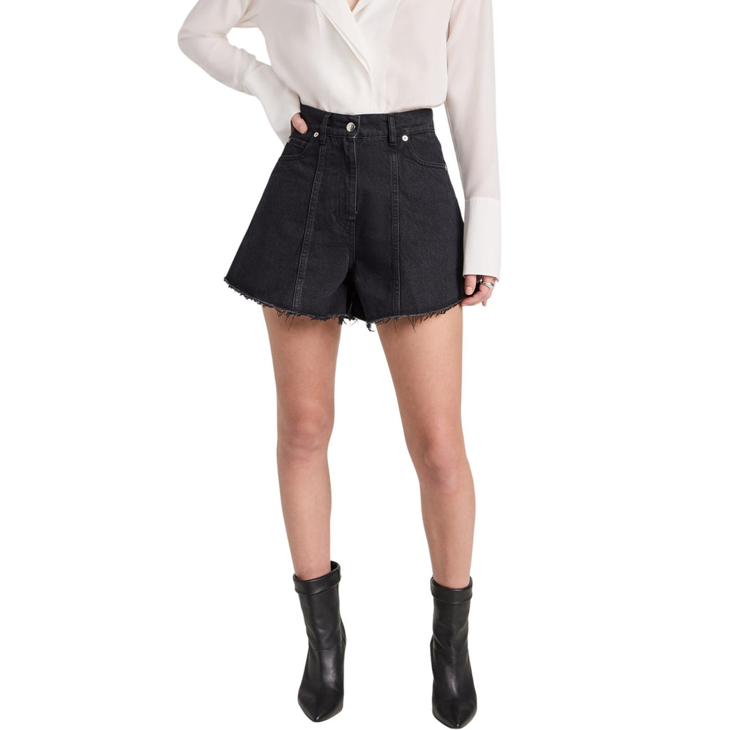 Iro 'Germinah' Black Cotton Shorts Size 23 S