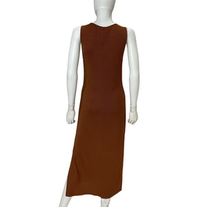 Anine Bing Ribbed Brown Savannah Dress Size S