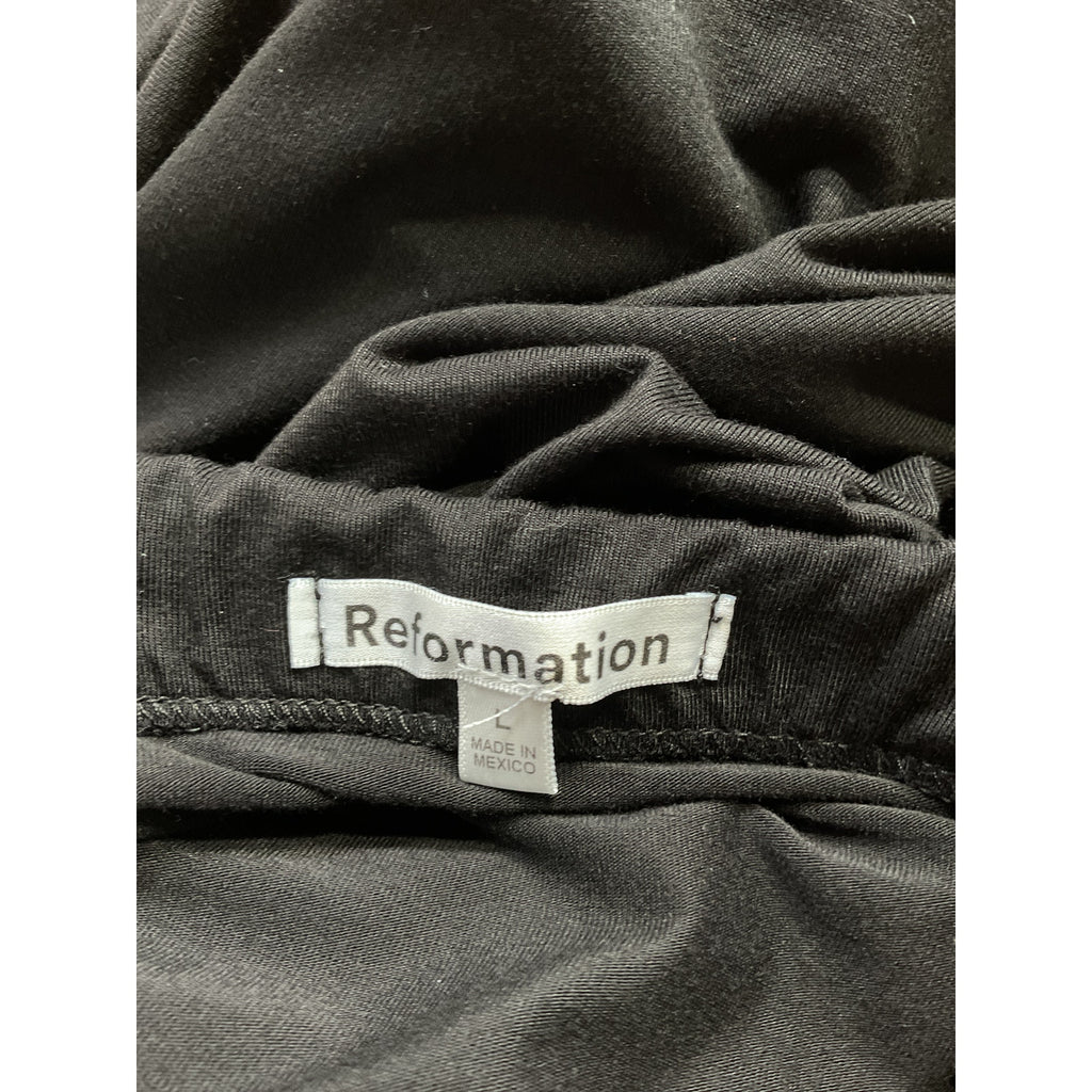 Reformation 'Adalynn' Black Knit Two Piece Size L