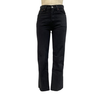 Re/Done Classic Black 90s High-Rise Loose Denim Jeans Size 25