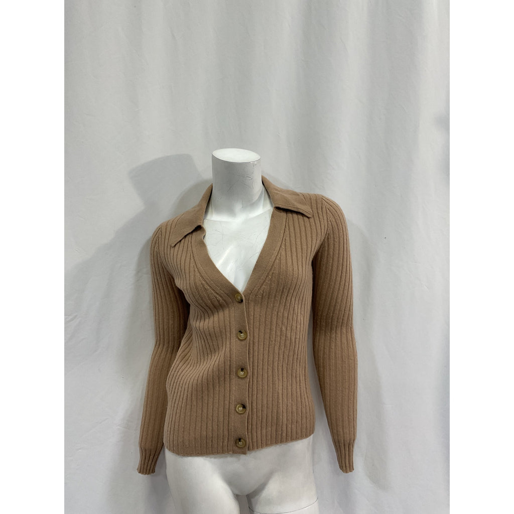 Veronica Beard 'Lazana' Tan Cashmere Cashmere Cardigan Size XS