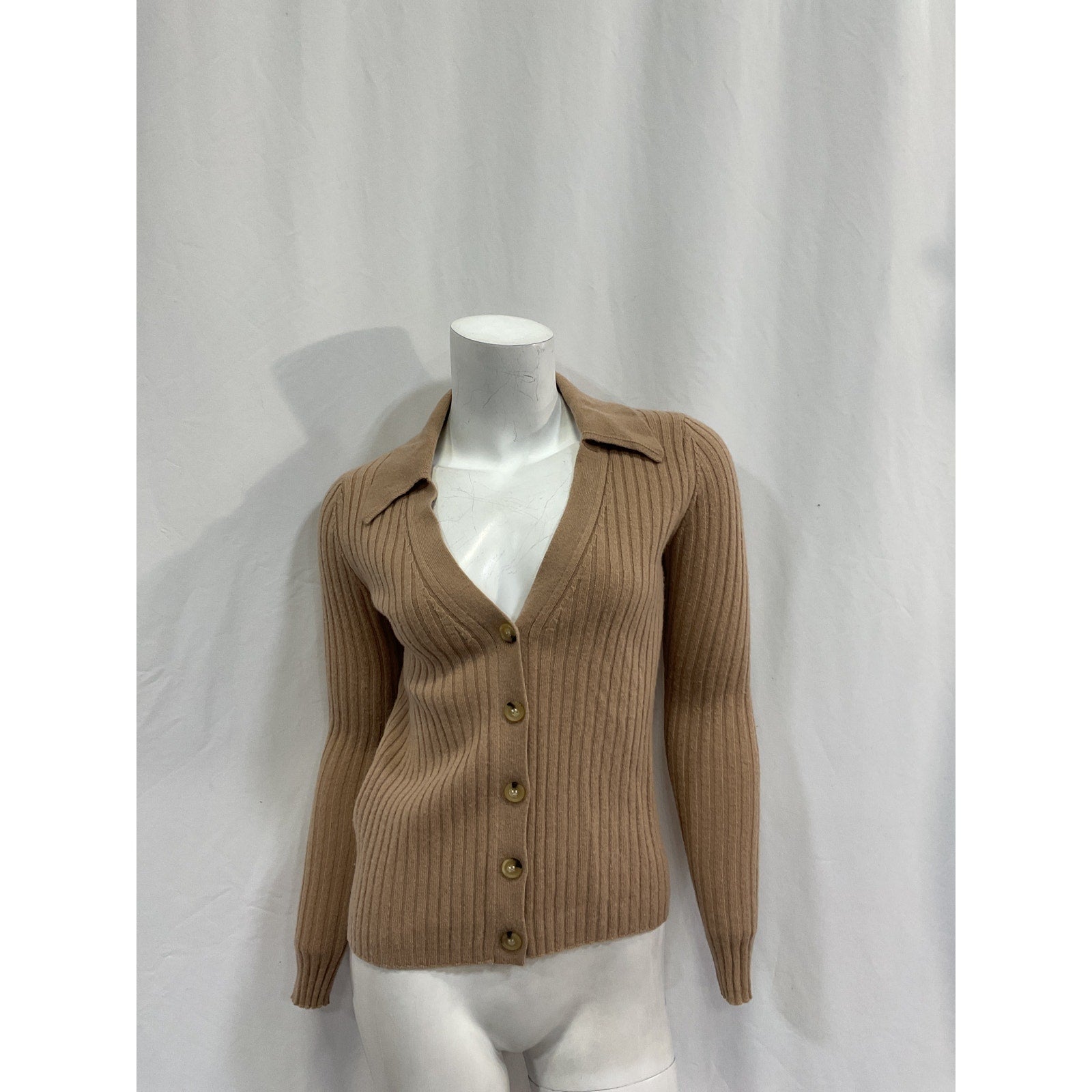 Veronica Beard 'Lazana' Tan Cashmere Cashmere Cardigan Size XS