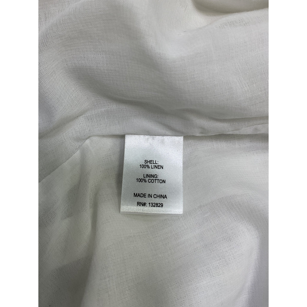 Helsa Strapless White Linen Maxi Dress Size XS