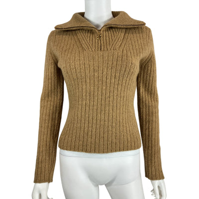 Nanushka Ribbed Brown Ryo Sweater Size XS