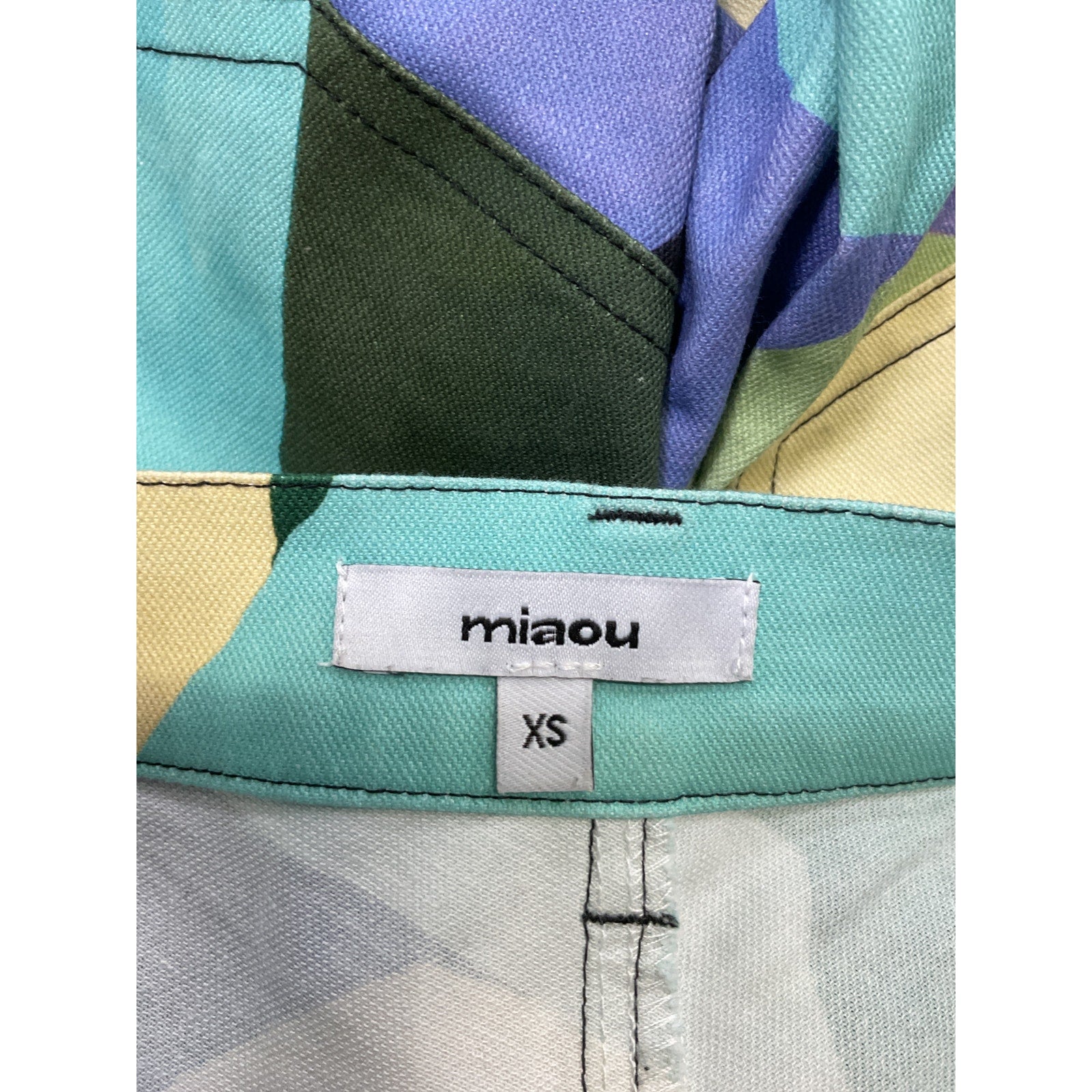 Miaou X 'Paloma' Green Cotton Elsesser Fargo Pants Size XS