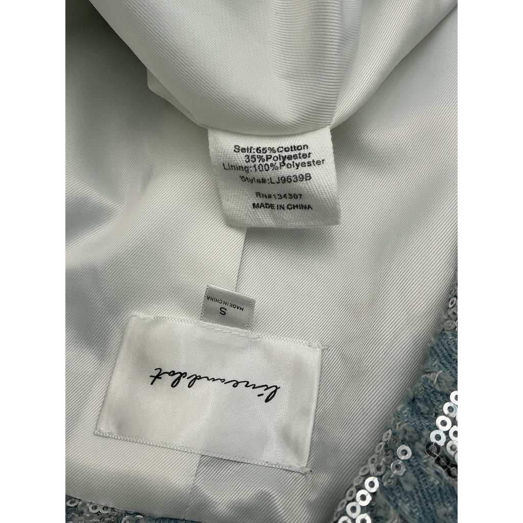 Line & Dot 'Skylar' Blue Cotton Jacket Size S