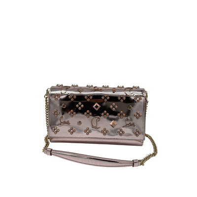Metallic Pink Christian Louboutin Spiked 'Paloma' Clutch