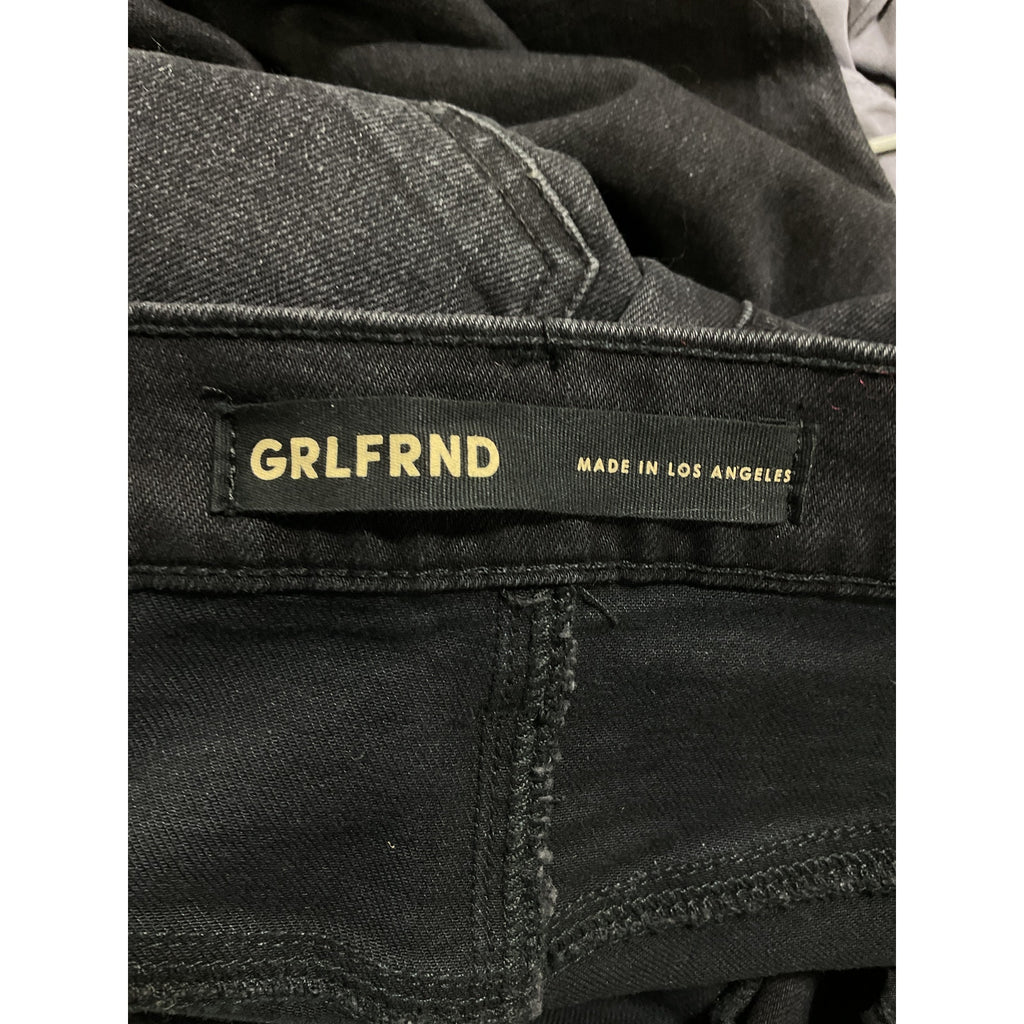 Grlfrnd 'Karla' Black Ankle Zip Skinny Denim Jeans Size 27