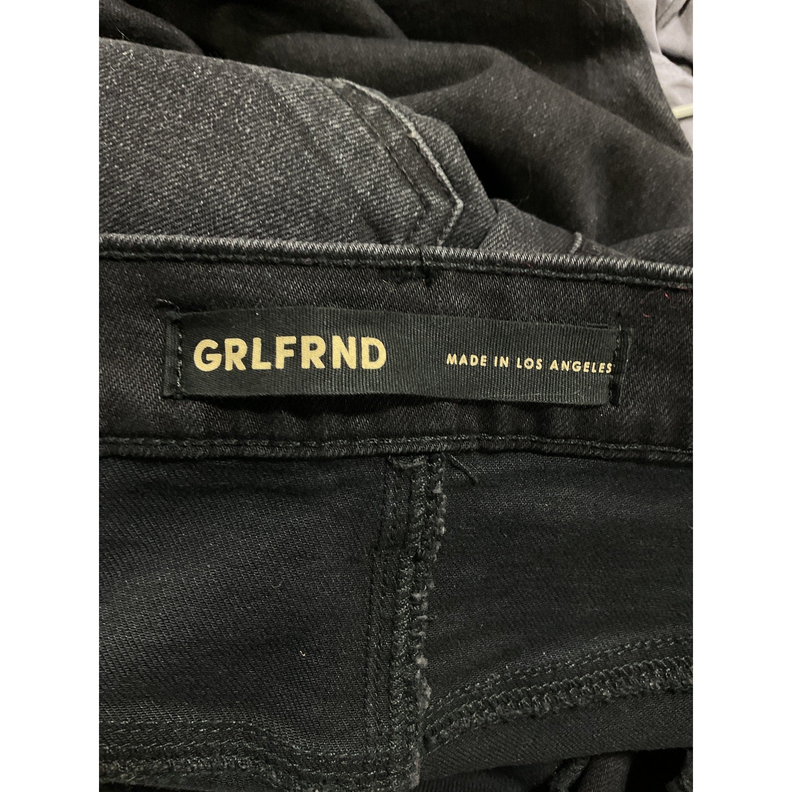 Grlfrnd 'Karla' Black Ankle Zip Skinny Denim Jeans Size 27