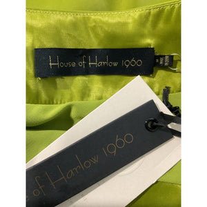 House Of Harlow 1960 Satin Green Ira Mini Dress Size M NWT