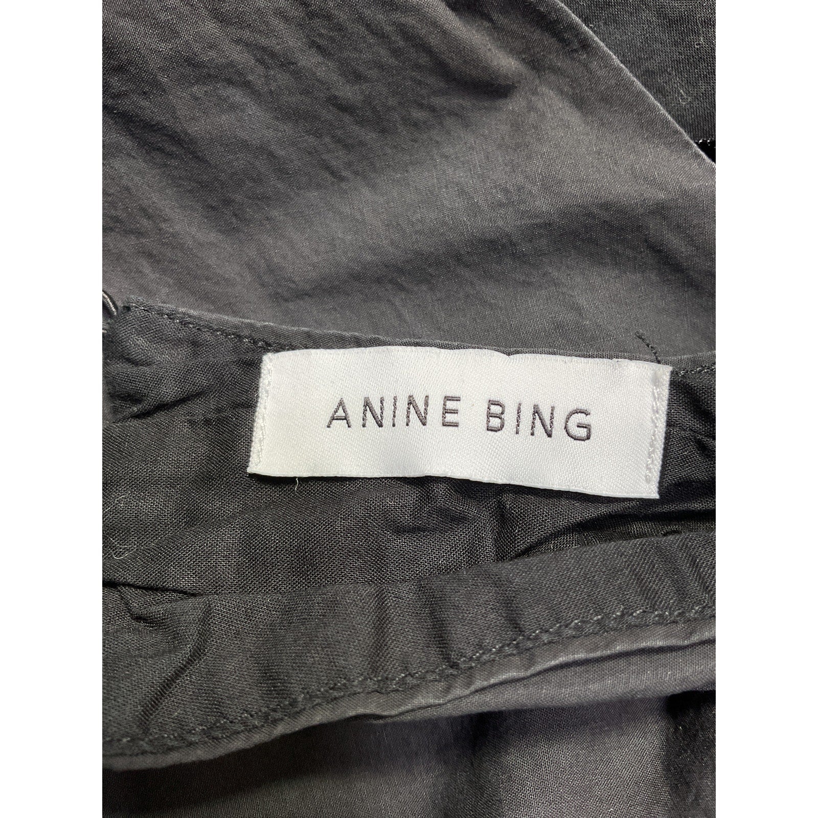 Anine Bing 'Marilyn' Black Cotton Top Size XS