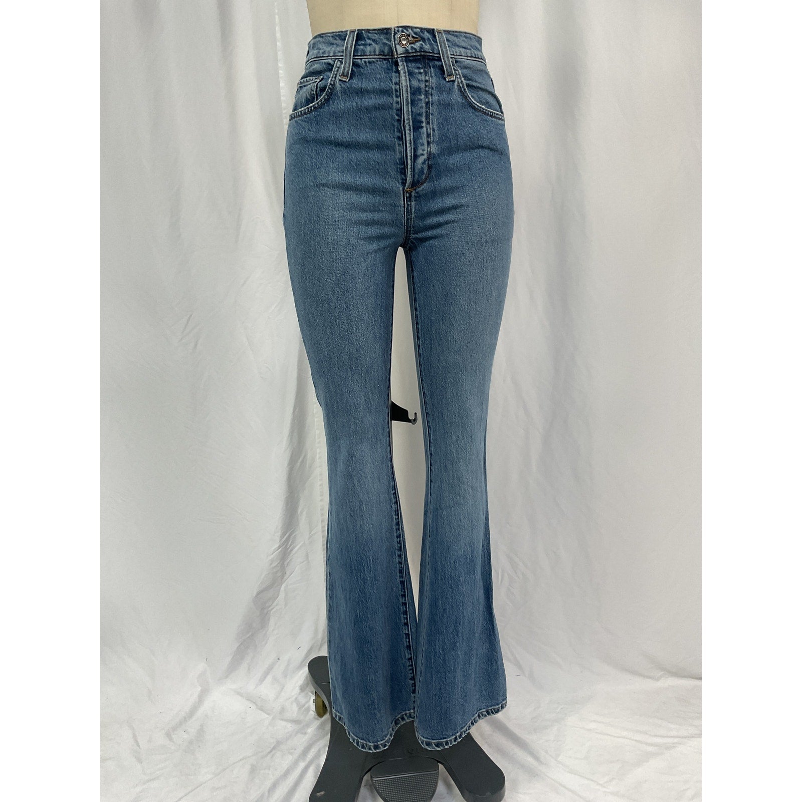 Favorite Daughter 'Valentina' Blue Cotton Flare Denim Jean Size 25