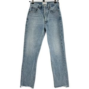 Agolde High-Rise Straight Cropped Blue Riley Denim Jeans Size 23
