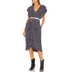 Isabel Marant Printed Faded Night Almeya Dress Size 34