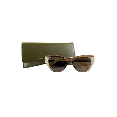 Rachel Comey Sleek Brown Bone Ayres Sunglasses