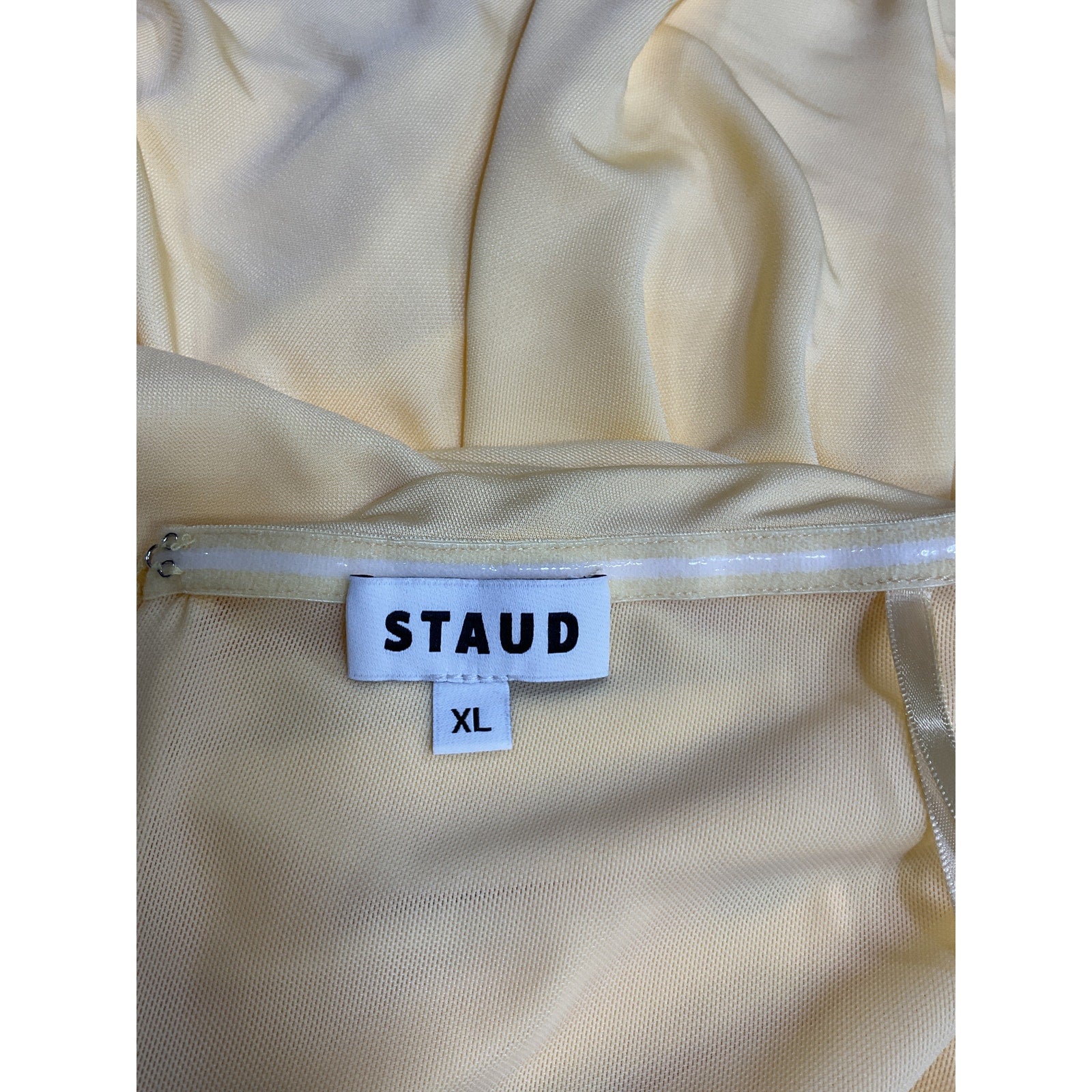Staud 'Mariana' Yellow Viscose Dress Size XL - NWT
