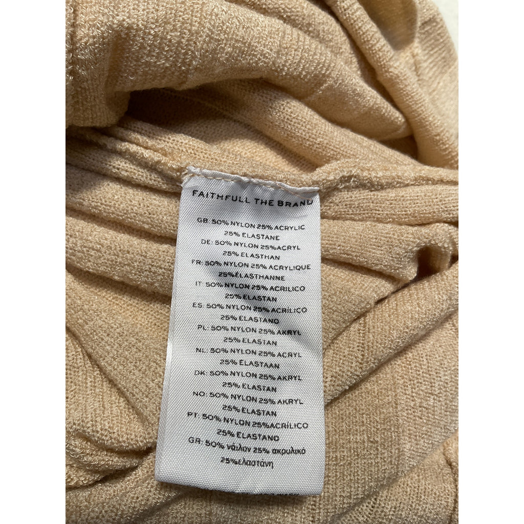 Faithfull The Brand 'Serafia' Beige Maxi Dress Size XS