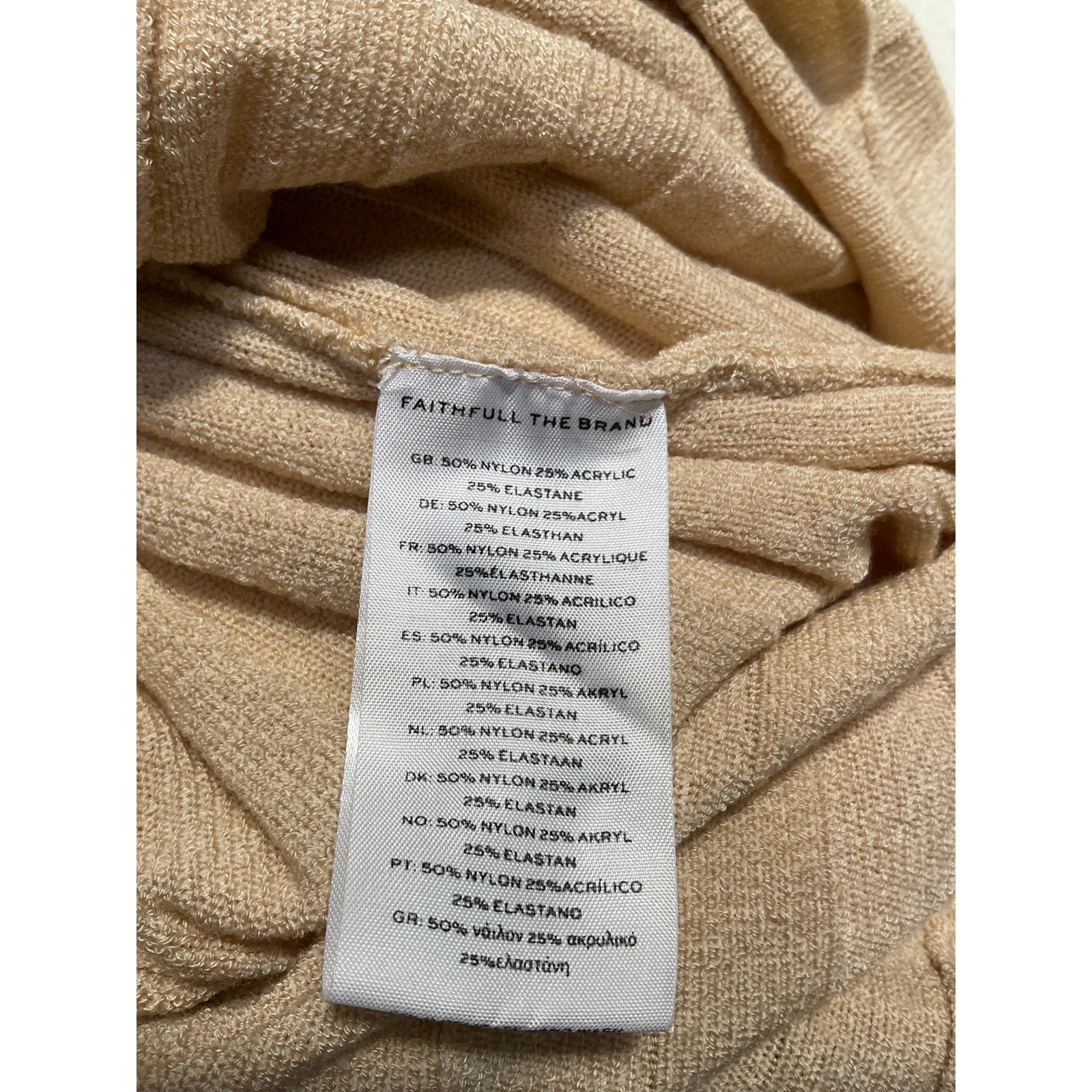 Faithfull The Brand 'Serafia' Beige Maxi Dress Size XS