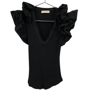 Ulla Johnson Ruffled Noir Birdie Top Shirt Size XS