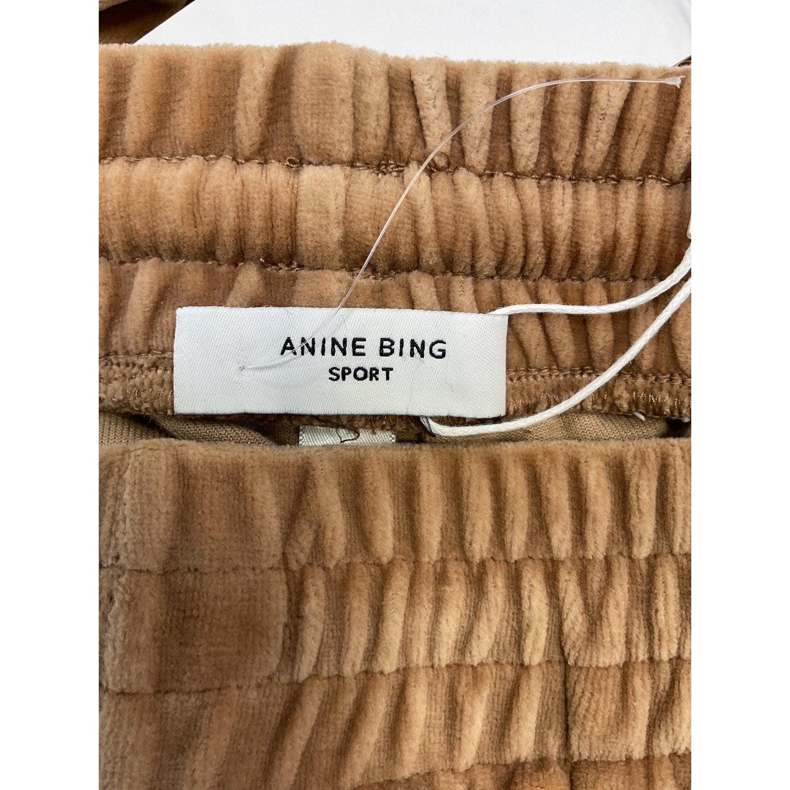Anine Bing Sport Beige 'Evan' Velour Jogger Size M - NWT