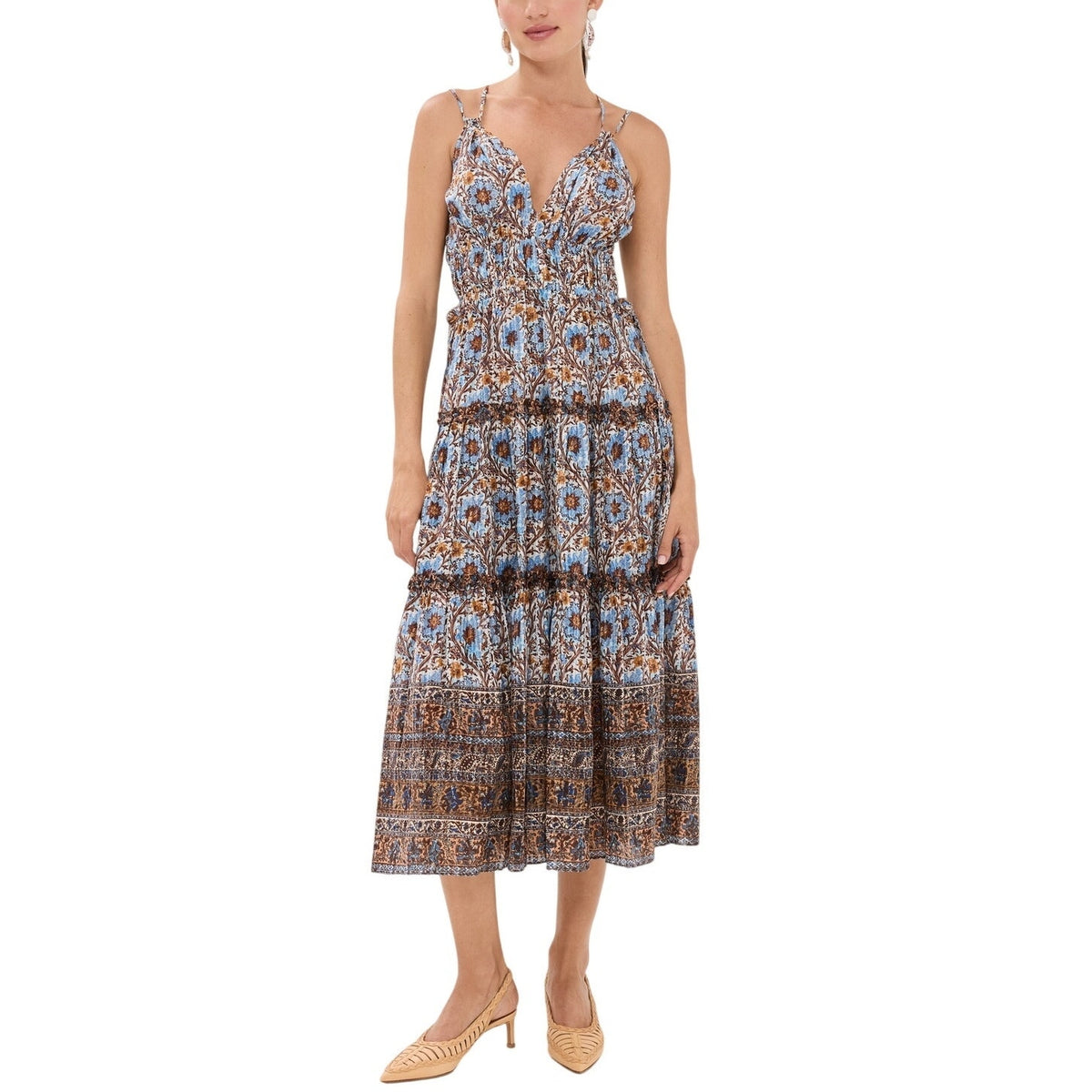 Ulla Johnson Printed Brown Rosa Dress Size 2
