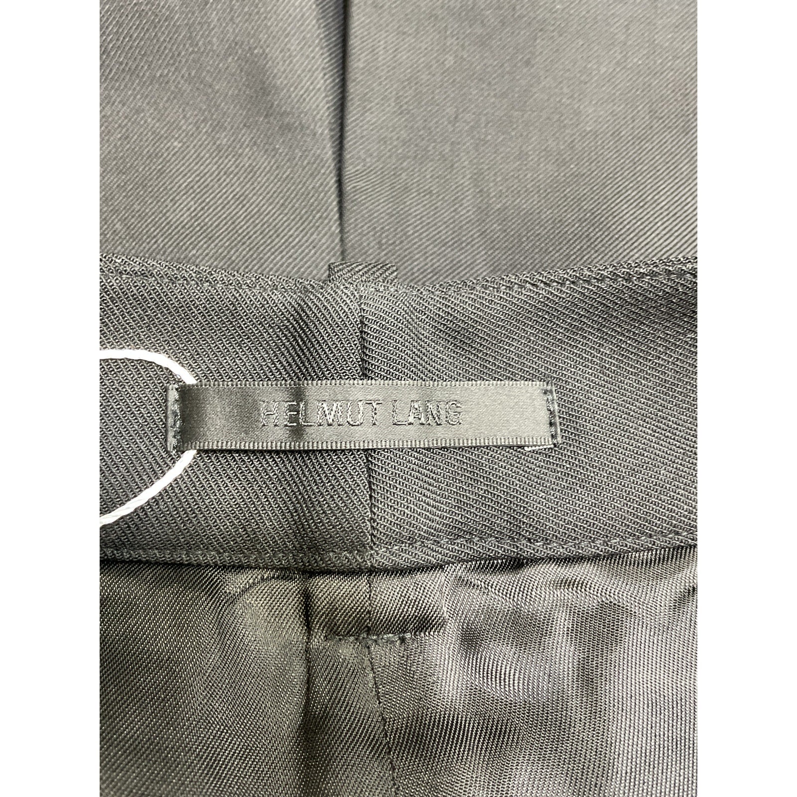 Helmut Lang 'Slash' Black Wool Suit Mini Skirt Size 2