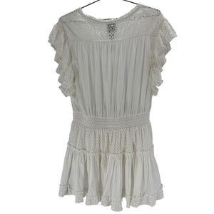 Misa Los Angeles Eyelet White Sarika Dress Size M