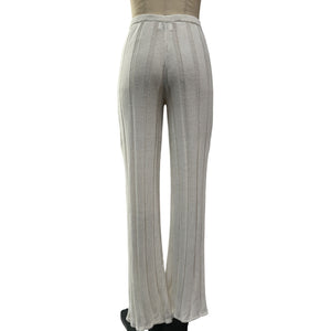 Dissh Ribbed White Emery Pants Size S