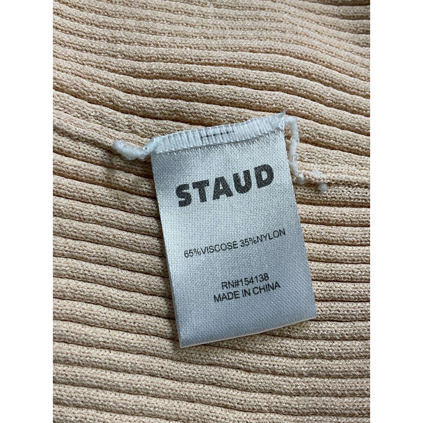 Staud 'Shoko' Black V Neck Long Sleeve Sweater Midi Dress Size M