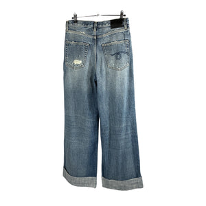 R13 Distressed Blue Lisa Baggy Denim Jeans Size 25