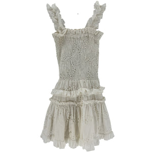 Waimari Ruffled White Alfresco Mini Dress Size XS