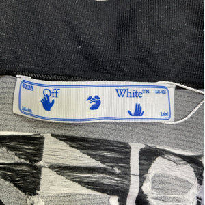 Off-White Sleek Black Logo-Print Crop Top Size S / M NWT